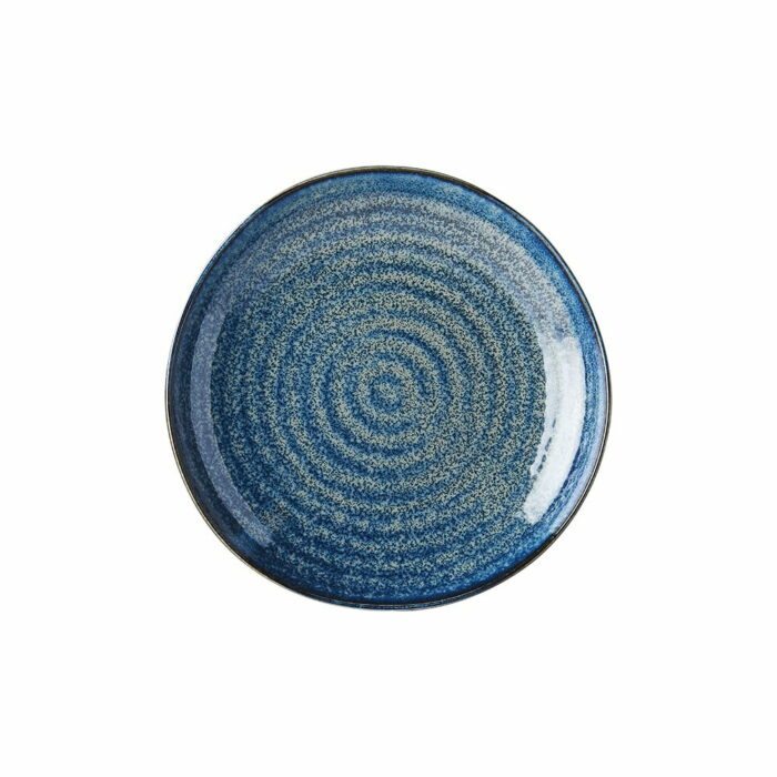 Modrý keramický tanier Mij Indigo