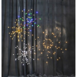 Závesná svietiaca LED dekorácia Star Trading Hanging Firework Dark Rainbow