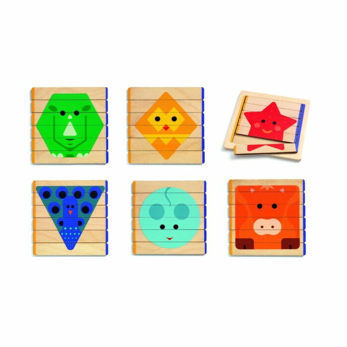 Detské drevené puzzle Djeco Animale