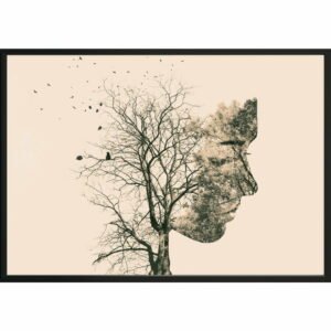Plagát DecoKing Girl Silhouette Tree