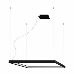 Čierne LED závesné svietidlo 130x40 cm Jutila - Nice Lamps