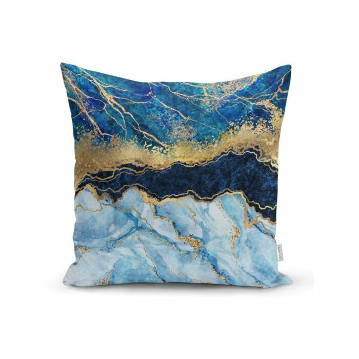 Obliečka na vankúš Minimalist Cushion Covers Marble With Blue