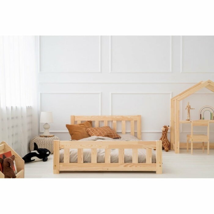 V prírodnej farbe detská posteľ z borovicového dreva 90x200 cm CPN – Adeko