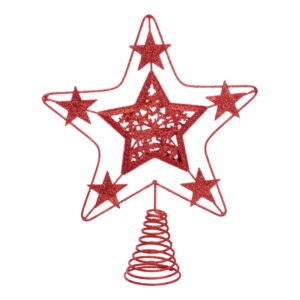 Hviezda na vianočný strom v červenej farbe Casa Selección Terminal