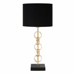 Stolová lampa v čierno-zlatej farbe Mauro Ferretti Glam Rings
