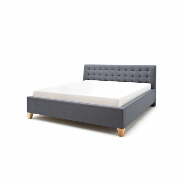 Sivá dvojlôžková posteľ Meise Möbel Lucca