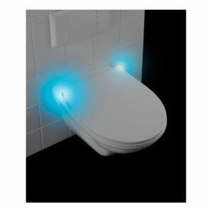 Biele WC sedadlo S LED svetlami a jednoduchým zatváraním Wenko Gubbio