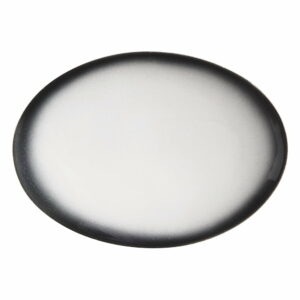 Bielo-čierny keramický oválny tanier Maxwell & Williams Caviar
