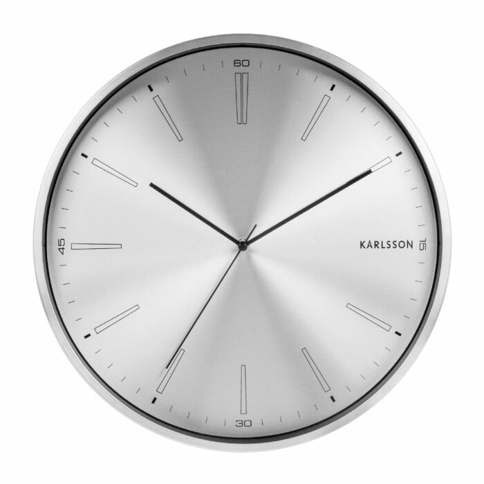 Sivé kovové hodiny Karlsson Distinct
