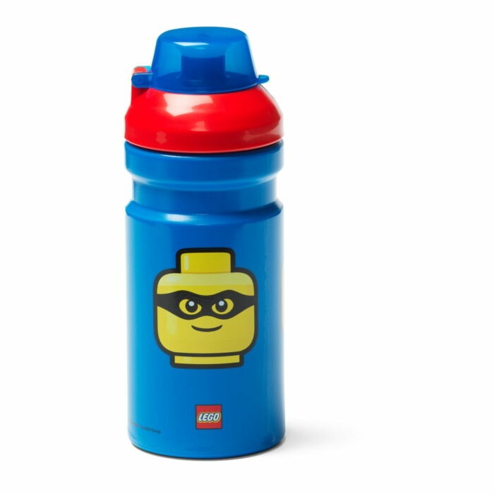 Modrá fľaša na vodu s červeným vekom LEGO® Iconic