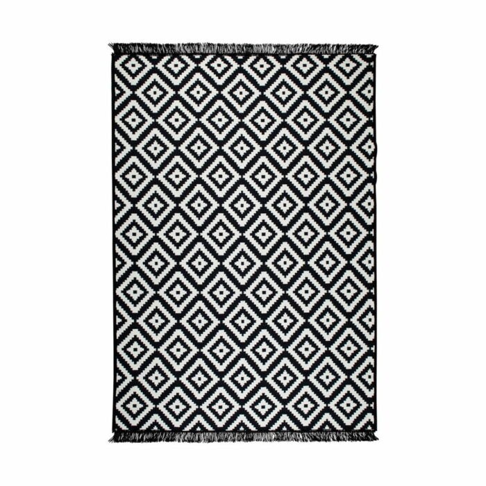Čierno-biely obojstranný koberec Helen