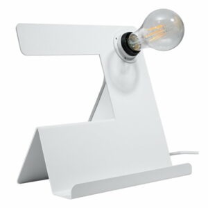 Biela stolová lampa (výška  24 cm) Gabriel – Nice Lamps
