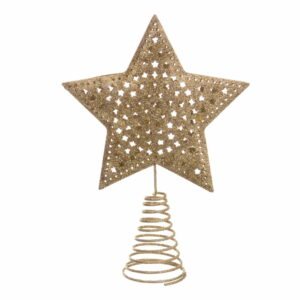 Hviezda na vianočný strom v zlatej farbe Casa Selección Terminal ø 12 cm