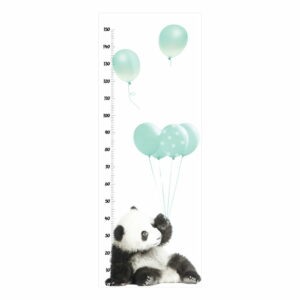 Nástenná samolepka s meradlom výšky Dekornik Minty Panda