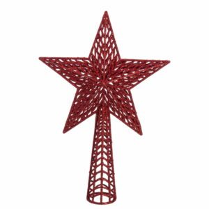 Červená vianočná špička na stromček Casa Selección