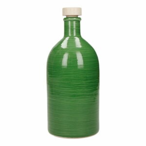 Zelená keramická fľaša na olej Brandani Maiolica