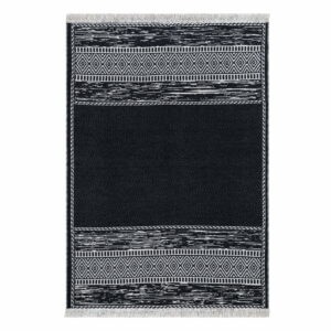 Čierno-biely bavlnený koberec Oyo home Duo