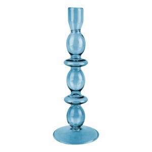 Modrý sklenený svietnik PT LIVING Glass Art