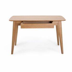 Písací stôl so zásuvkou a s nohami z dubového dreva Unique Furniture Rho