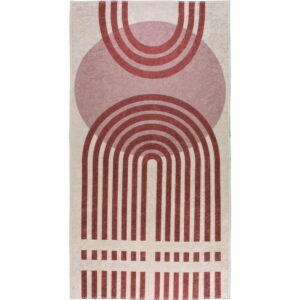 Červeno-biely umývateľný koberec 120x180 cm - Vitaus