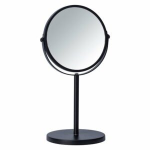Čierne kozmetické zrkadlo Wenko Assisi