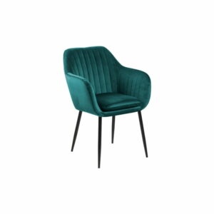 Zelená jedálenská stolička s kovovou podnožou Bonami Essentials Emilia