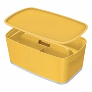 Žltý úložný box s vekom MyBox - Leitz