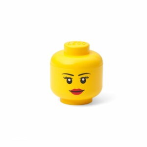 Žltá úložná škatuľa v tvare hlavy LEGO® girl