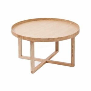 Okrúhly drevený stolík z dubového dreva Wireworks Round