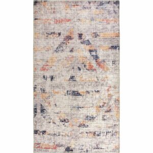 Bielo-béžový prateľný koberec behúň 200x80 cm - Vitaus