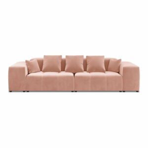 Ružová zamatová pohovka 320 cm Rome Velvet - Cosmopolitan Design