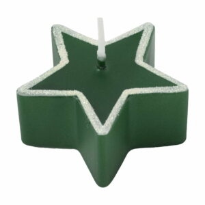 Súprava 4 zelených sviečok Unipar Star