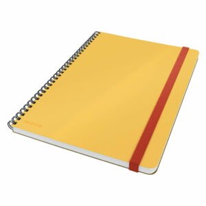 Žltý krúžkový zápisník s hebkým povrchom Leitz