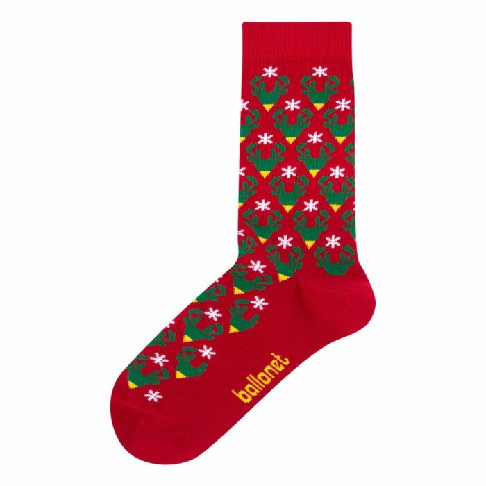 Ponožky v darčekovom balení Ballonet Socks Season's Greetings Socks Card with Caribou