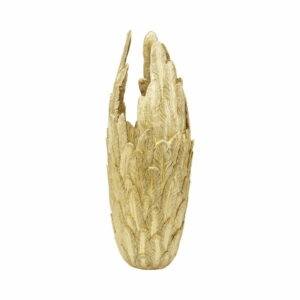 Váza v zlatej farbe Kare Design Feathers