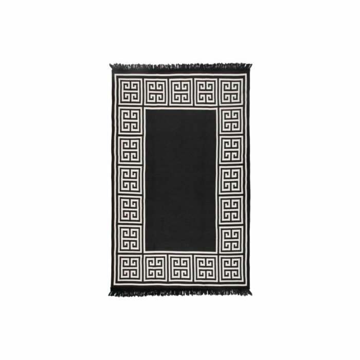 Béžovo-čierny obojstranný koberec Riva