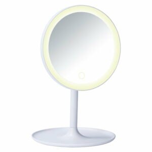 Biele kozmetické zrkadlo s LED podsvietením Wenko Turro