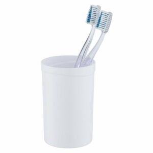 Biely plastový kelímok na zubné kefky Vigo - Allstar