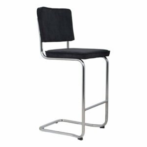 Čierna barová stolička 113 cm Ridge Rib – Zuiver