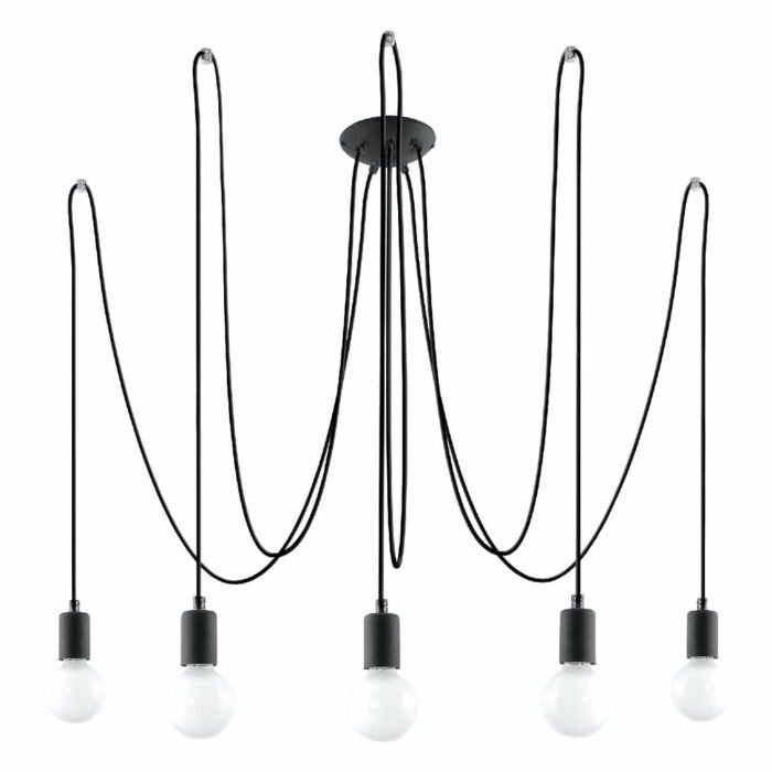 Čierne závesné svietidlo 300x300 cm Spider - Nice Lamps