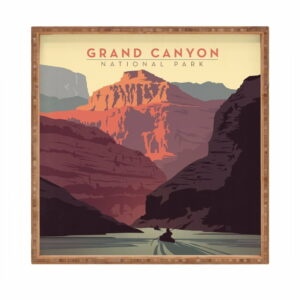 Drevený dekoratívny servírovací podnos Grand Canyon