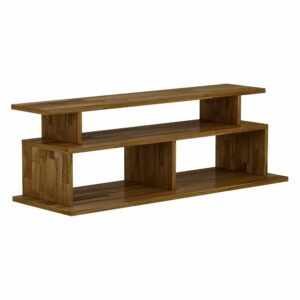 Hnedý TV stolík z borovicového dreva 110x40 cm Ella - Kalune Design