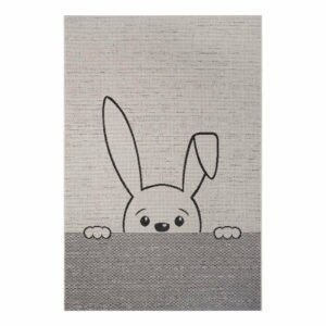 Krémovobiely detský koberec Ragami Bunny
