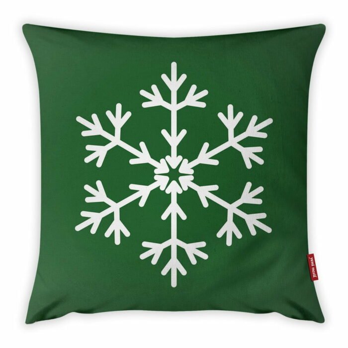 Obliečka na vankúš Vitaus Christmas Period Green Simple Snowflake