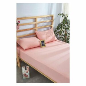 Ružová napínacia bavlnená plachta 100x200 cm – Mila Home