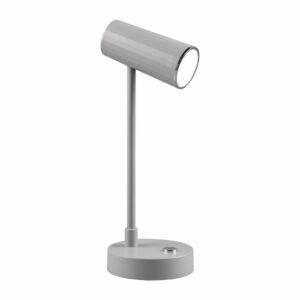 Svetlosivá LED stolová lampa so stmievačom (výška  28 cm) Lenny – Trio
