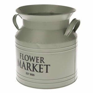 Zelený kovový kvetináč Dakls Flower Market