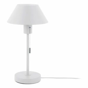 Biela stolová lampa s kovovým tienidlom (výška 36 cm) Office Retro – Leitmotiv